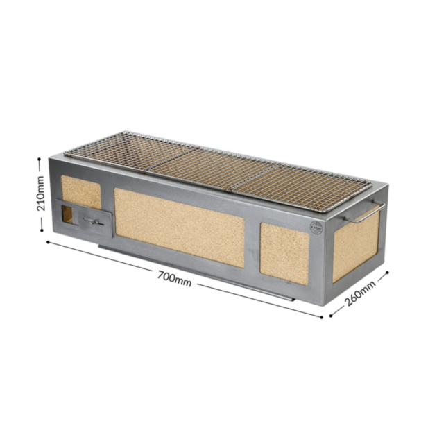 Long Kasai Konro Grill with Stainless Steel Frame