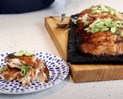 On the Coals Planked Salmon I Bertha Ovens