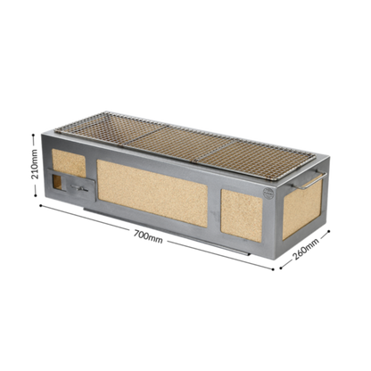 Long Kasai Konro Grill with Stainless Steel Frame