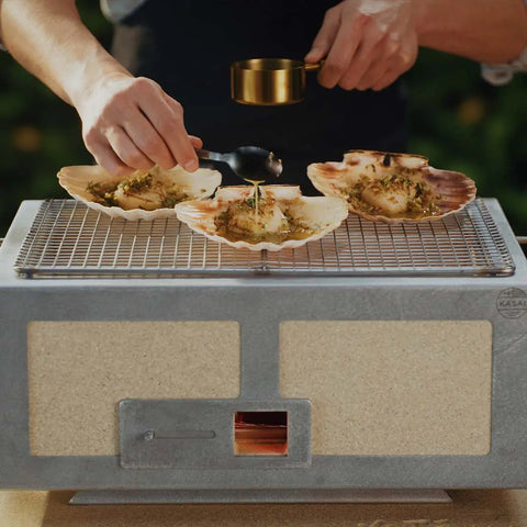 Medium Wide Kasai Konro Grill with Stainless Steel Frame